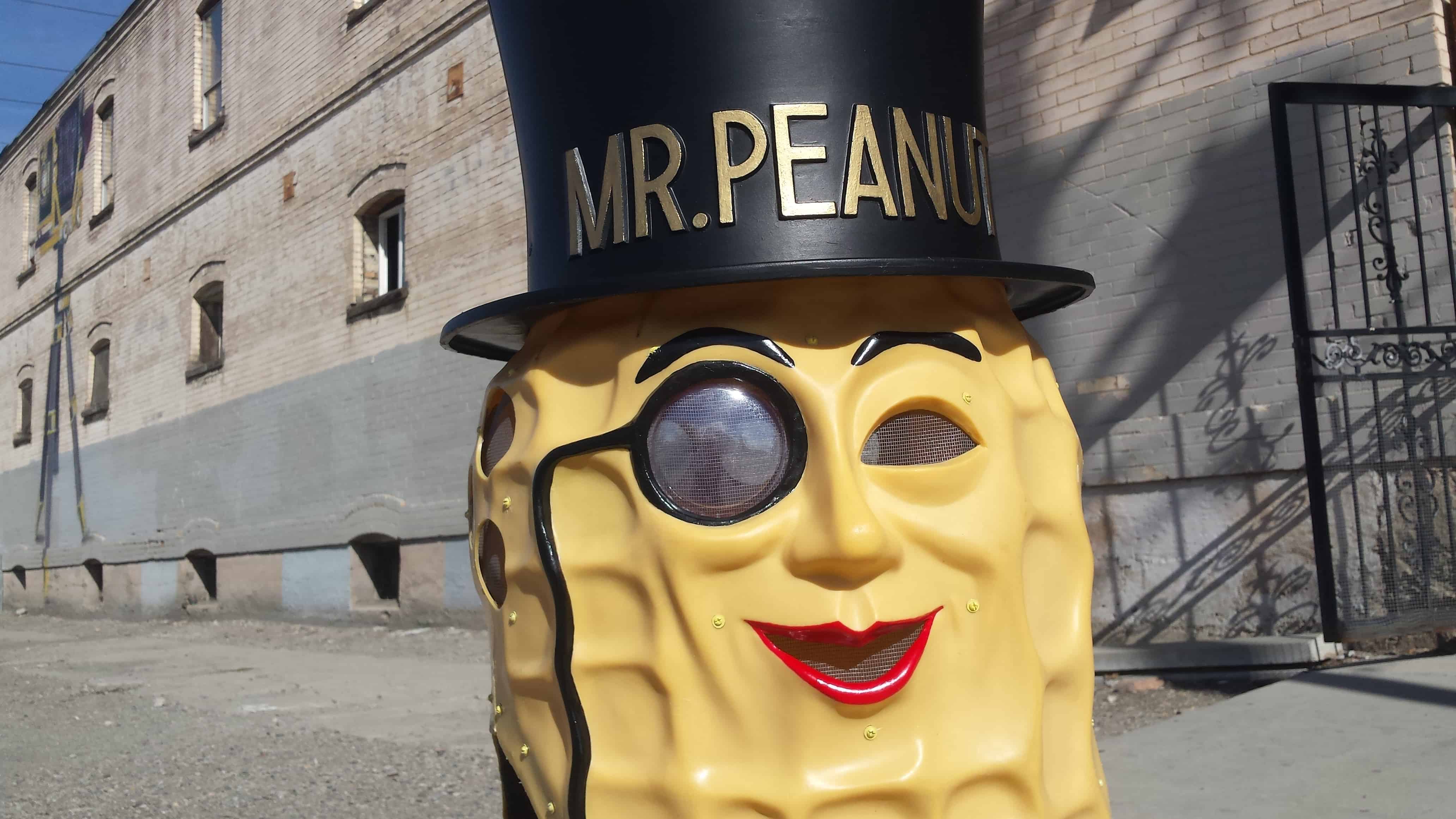 Vintage Mr. Peanut costume, restored and ready for action.