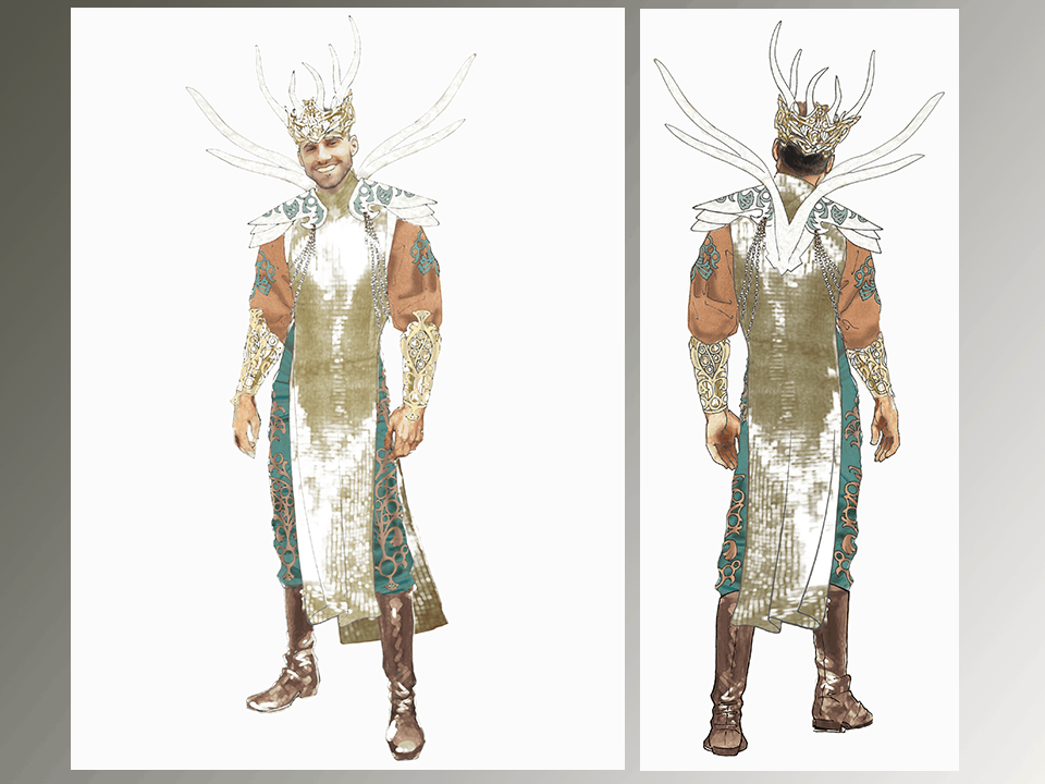 More detailed costume rendering combining client's inspiration images